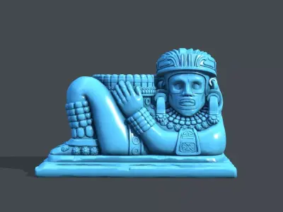 Statue Aztec Chacmool 3D print model