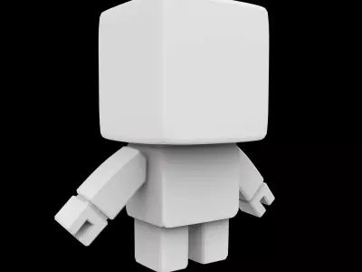 Boxy Robot Figurine 3D Print Model 3D print model purchase