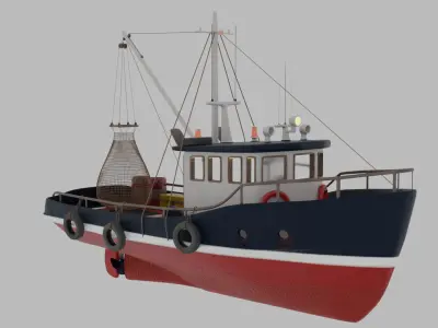 Trawler 3D model 3D model