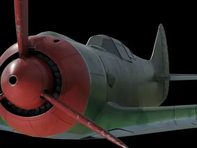 Airplane from World War II Lavochkin 5 3D model
