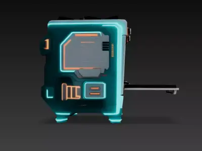 sci-fi oven Low-poly 3D model