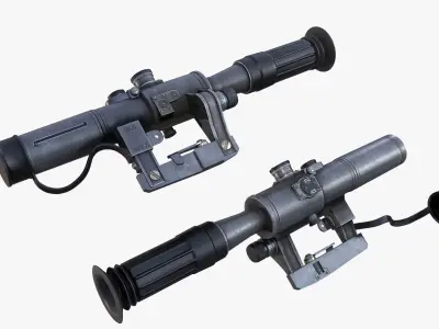 Optical Scope SVD Low-poly 3D model