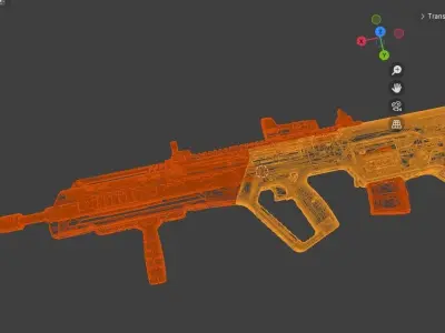 gun 5 Low-poly 3D model