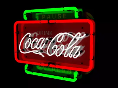 Coca-Cola Neonsign 3D model