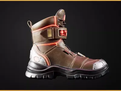 MODULAR CYBER BOOTS COMBAT V01 Low-poly 3D model
