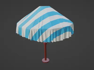 sunshade - umbrella - Patio Parasol Low-poly 3D model