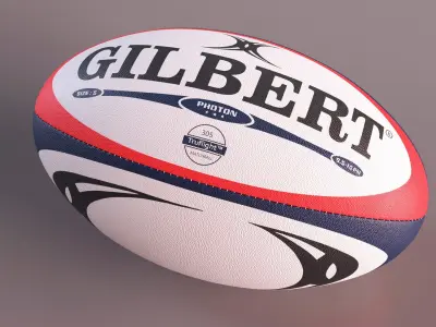 Rugby Balls Collection 3 3D model