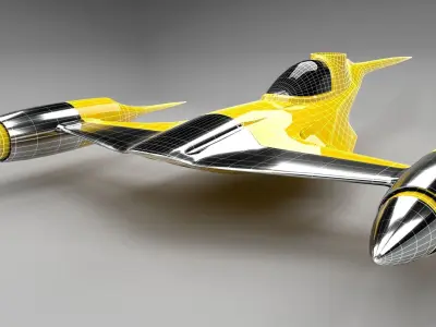 N-1 Starfighter Low-poly 3D model