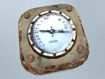 Rusted Vacuum Meter 2 3D model