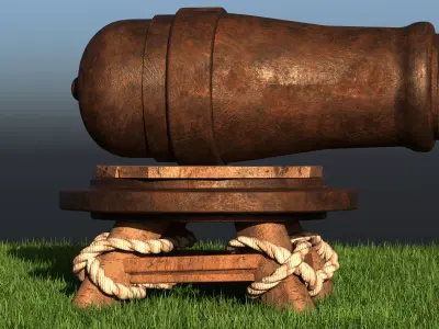 Canon - Clash of Clans Low-poly 3D model