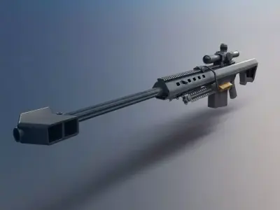 Military Style Machine Gun 3D model