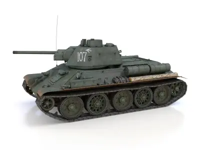 OT-34-76 - Soviet Flamethrower Tank - 107 3D model