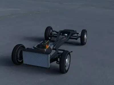 Mercedes Benz 190SL Full Chassis 3D model