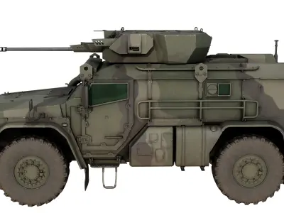 Typhoon VDV K-4836 Russian APC Full interior PBR Game Ready  Low-poly 3D model