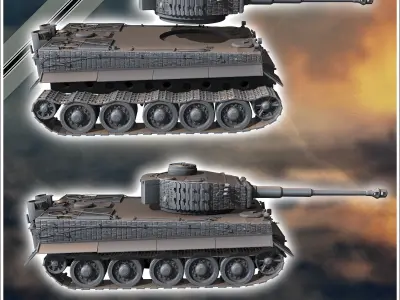 Tiger M1943 Hollywood version Kelly s Hereos - miniatures tablet 3D print model