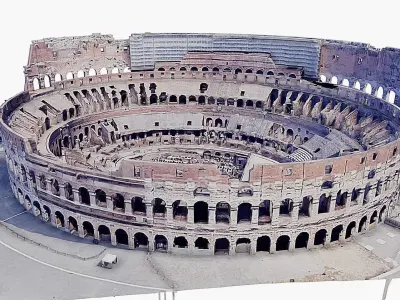 Colosseum - amphitheatre Low-poly 3D model