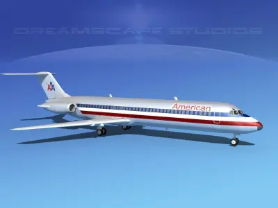 Douglas DC-9-40 American Airlines 3D model