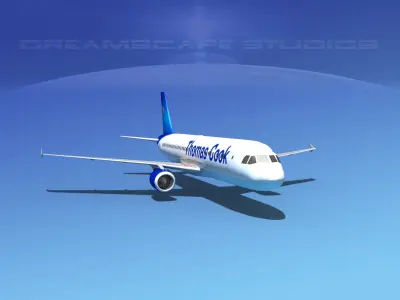 Airbus A320 LP Thomas Cook Airlines Low-poly 3D model