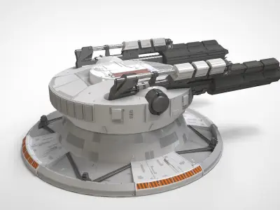 starship troopers cannon 3D model