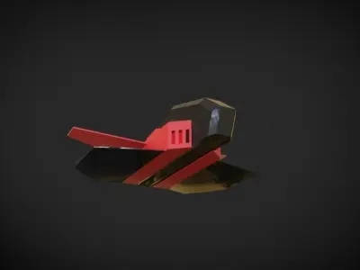 Spaceship VR11 Low-poly 3D model