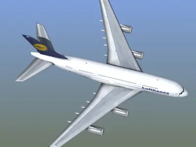 A380 Passenger Aircraft 3D model