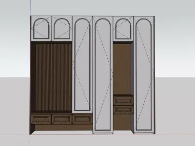 Sideboard wardrobe cabinet Low-poly 3D model buy
