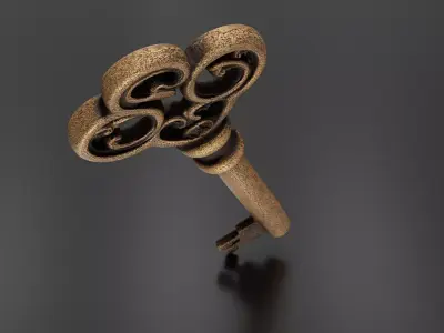 Brass key 3D print model