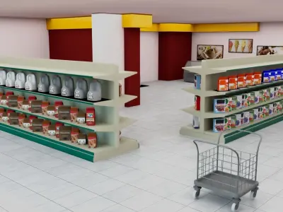 Shopping store 3D model