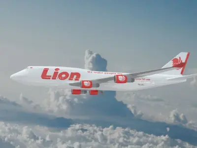 3D Boeing 747-400 Lion Air 3D model