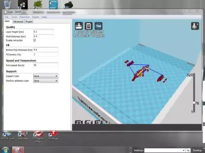 quadrixx62 military aircraft in desert Low-poly 3D model