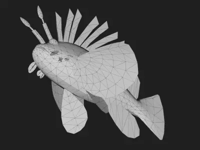Lionfish Low-poly 3D model