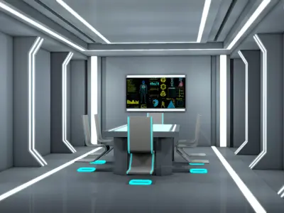 Sci Fi  Office Interior 3D model