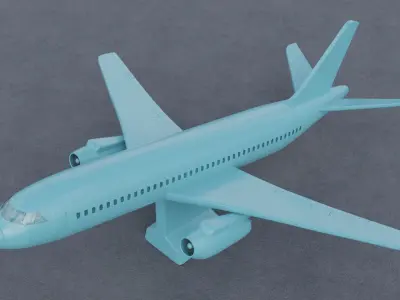 Dassault Mercure 100 Airplane 3D model