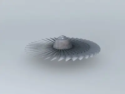 Airplane Jet Engine Fan Free 3D model