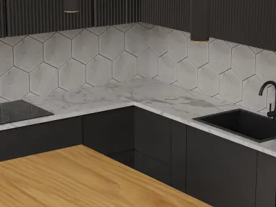 Kitchen Low-poly 3D model get