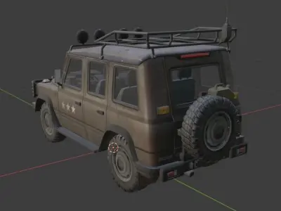 Offroad vehicle Low-poly 3D model Low-poly 3D model