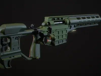 Multi Caliber Sniper Rifle Low-poly 3D model