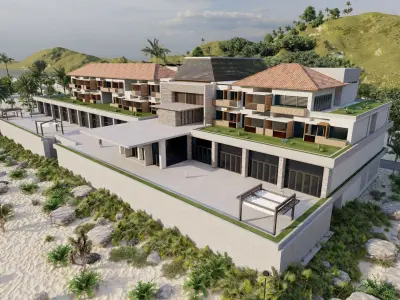 Hotel Beach-Hotel Beach Resort 3D model