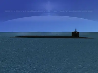 Ohio Class USS Nevada SSBN-733 3D model