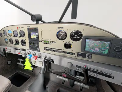 Maule light aircraft with interior 3D model