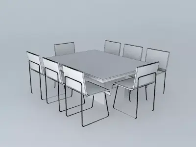 Dinner Table Tikaio Free 3D model