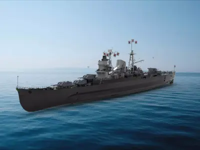 Japanese cruiser Mogami  3D model