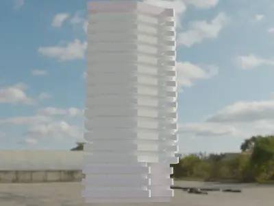 Modern Skyscraper Low-poly 3D model