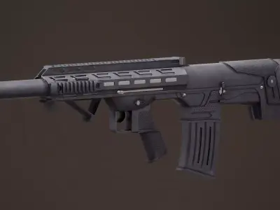 Panzer Arms BP12 Rigged PBR Low-poly 3D model