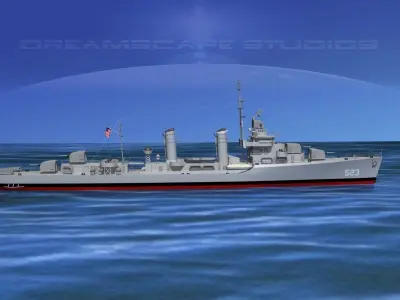 Gleaves Class Destroyer USS Nelson DD623 3D model