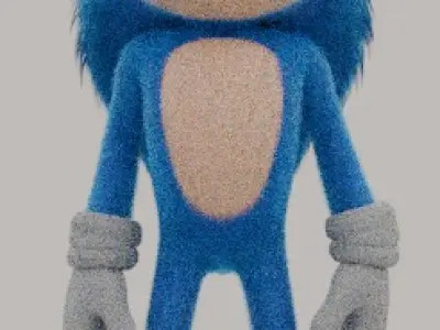 sonic movie model 3d Free low-poly 3D model