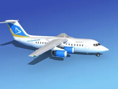 BAe 146-200  Axis Airways 3D model
