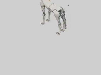 Robot version of a robot giraffe model Low-poly 3D model