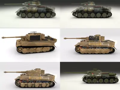 Eastern Front Armor Pack with Interior and Engine Bay v2 3D model