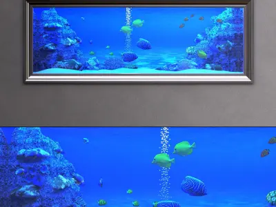 aquarium in frame 3D model
